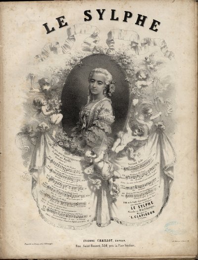 Spartito per "Le Sylphe" opéra-comique in 2 atti, testi di M. de Saint-Georges, musica di M. Louis Clapisson (1808-1866). Collezione privata da Anonymous Anonymous