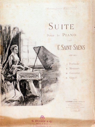 Partitura di Suite per pianoforte (Opus 90) di Camille Saint-Saens da Anonymous Anonymous