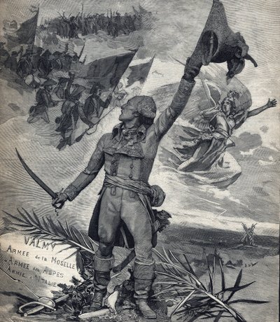 Statua del generale François Christophe Kellerman (1735-1820) generale francese, vincitore della battaglia di Valmy (20 settembre 1792): "Viva la nazione!". Incisione in "Le Petit Parisien" del 14/09/1892. Collezione privata da Anonymous Anonymous
