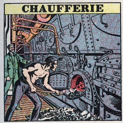 Generatori di vapore: sala caldaie. Illustrazione anonima del 1925. Collezione privata da Anonymous Anonymous