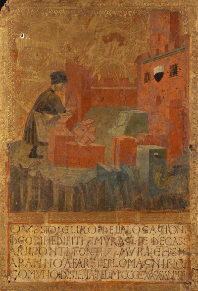 Scalpellino che costruisce un castello da Anonymous Anonymous