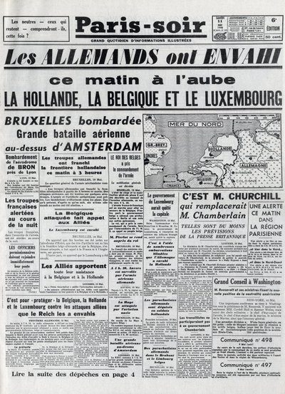 La Battaglia del Belgio o Campagna del Belgio - Campagna dei 18 giorni - invasione del Belgio da parte delle truppe tedesche durante la Seconda Guerra Mondiale - PARIS EVIOR dell