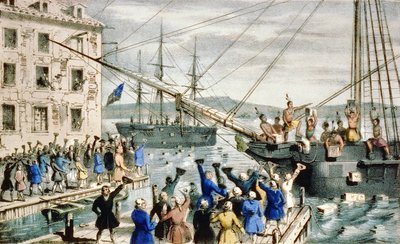 Il Boston Tea Party: Distruzione del tè nel porto di Boston da Anonymous Anonymous