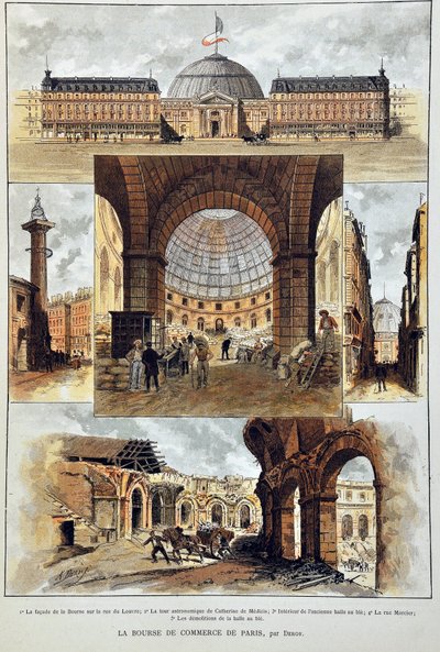 La Borsa di Parigi di Deroy, Incisione del 1887 in "Paris-Illustrous Newspaper Weekly". da Anonymous Anonymous