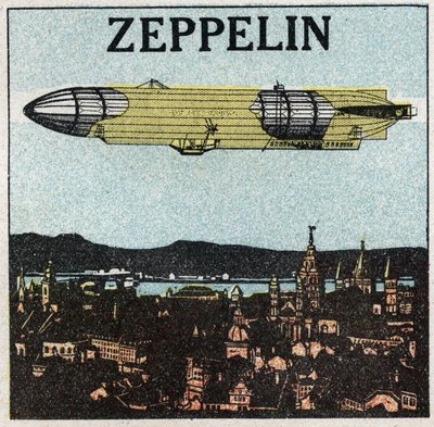 I palloni: zeppelin. Illustrazione anonima del 1925. da Anonymous Anonymous