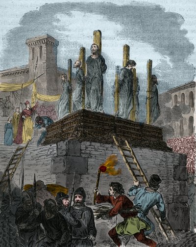 Il caso degli eretici di Orleans: i canonici furono condannati al rogo per eresia a Orleans nel 1022. (primo rogo nella storia della lotta contro l