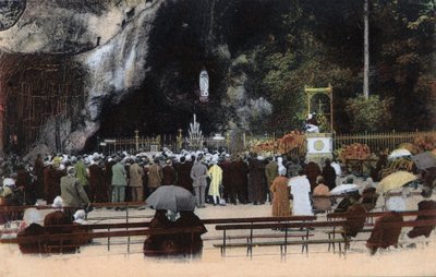 La grotta di Lourdes - Hautes Pyrenees (65) intorno al 1900 da Anonymous Anonymous