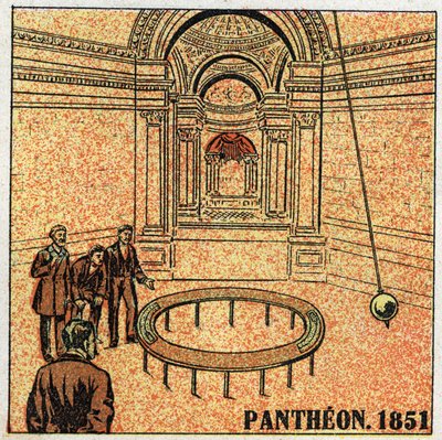 Il pendolo: esperimento di Léon Foucault (1819-1868) al Pantheon nel 1851 che dimostra la rotazione della Terra. Illustrazione anonima del 1925. Collezione privata da Anonymous Anonymous