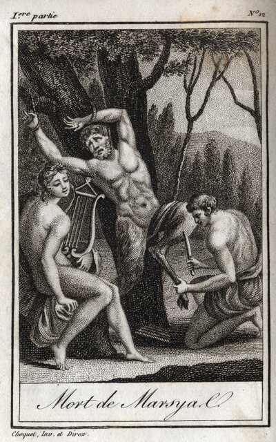 La punizione o morte di Marsia (La Punizione di Marsia) è punito per aver sfidato Apollo alla lira ed è sbaragliato dall