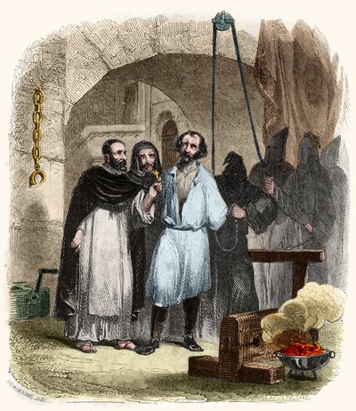 La questione della corda nel XVI secolo. Illustrazione in 