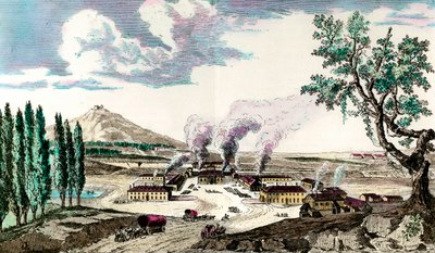 La fonderia reale al Creusot (Saona e Loira) nel 1787. Produceva tra l