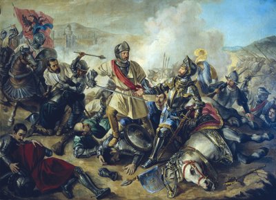Il soldato Juan de Urbieta cattura il re Francesco I di Francia nella battaglia di Pavia del 24 febbraio da Anonymous Anonymous