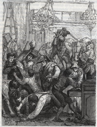 Furto alla guardia dei mobili (attuale Hotel de la Marine, Place de la Concorde) - Furto nella settimana dall