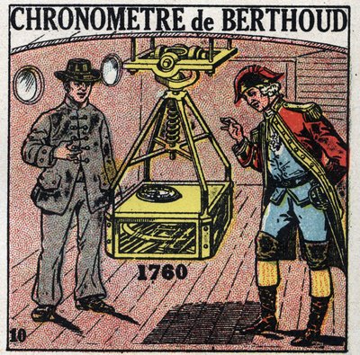 Tempo: cronometro marino inventato da Ferdinand Berthoud (1727-1807) nel 1760. Illustrazione anonima del 1925. Collezione privata. da Anonymous Anonymous
