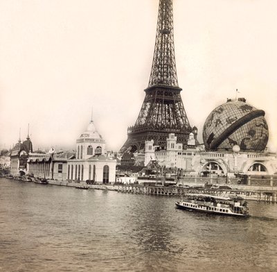 Esposizione Universale del 1900 a Parigi: Il Globo Celeste e la Torre Eiffel - collezione privata da Anonymous Anonymous