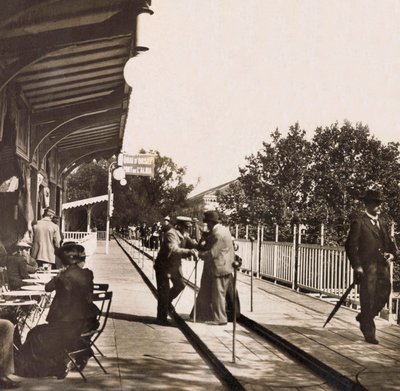Esposizione Universale del 1900 a Parigi: Il marciapiede mobile - collezione privata da Anonymous Anonymous