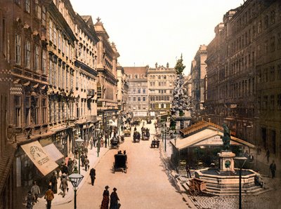 Vienna nel 1901. Der Graben. Fotochrome da Anonymous Anonymous