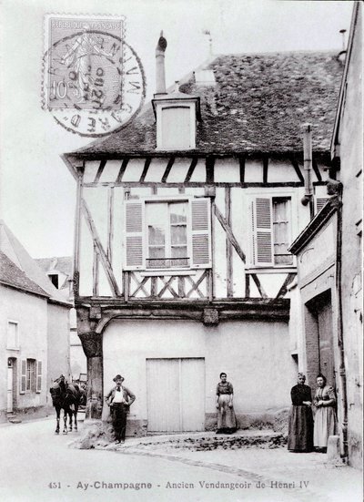 Veduta del vigneto di Enrico IV nella città di Ay Champagne nella Marna - Fotografia dell