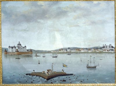 Veduta di Kalmar con il castello di Kalmar, Svezia ... (acquerello) da Anonymous Anonymous