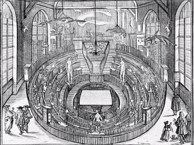 Veduta di un teatro anatomico probabilmente all