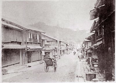 Veduta di una strada di un villaggio in Cina Fotografia dell
