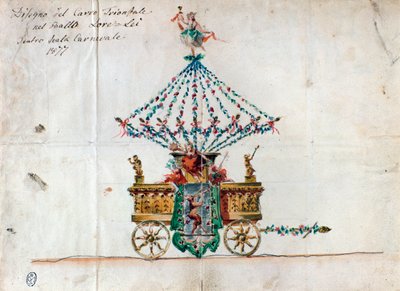 Vista del carro trionfale in Lorelei, opera di Catalani (1877) da Anonymous Anonymous