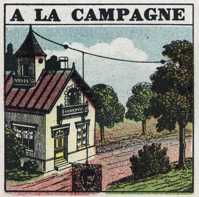 Telefonia senza fili: in campagna. Illustrazione anonima del 1925. Collezione privata. da Anonymous Anonymous