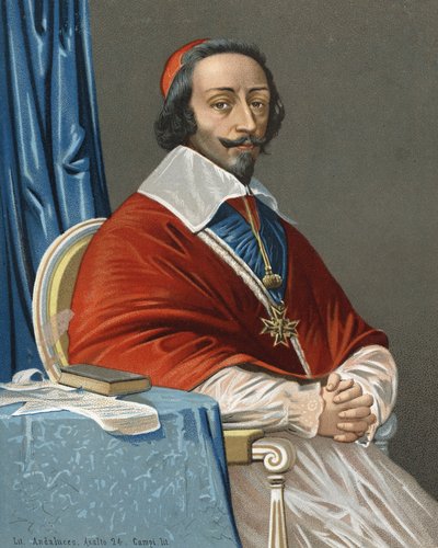 Ritratto di Armand Jean Du Plessis, Cardinale di Richelieu, prelato e statista francese da Anonymous Anonymous
