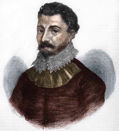 Ritratto di Sir Francis Drake. Navigatore e corsaro inglese (nato a Tavistock, Devonshire, c. 1540 a Portobelo, Panama) da Anonymous Anonymous