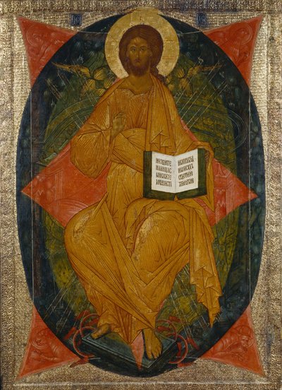 Cristo in Maestà Dalla Deesis Range, 1497 da Anonymous Russian icon painter