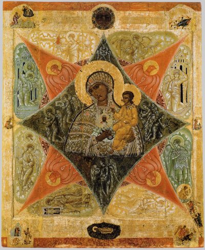 Madre di Dio del Roveto Ardente, XVI secolo da Anonymous Russian icon painter