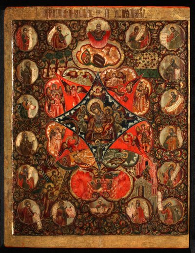 Madre di Dio del Roveto Ardente, XVII secolo da Anonymous Russian icon painter