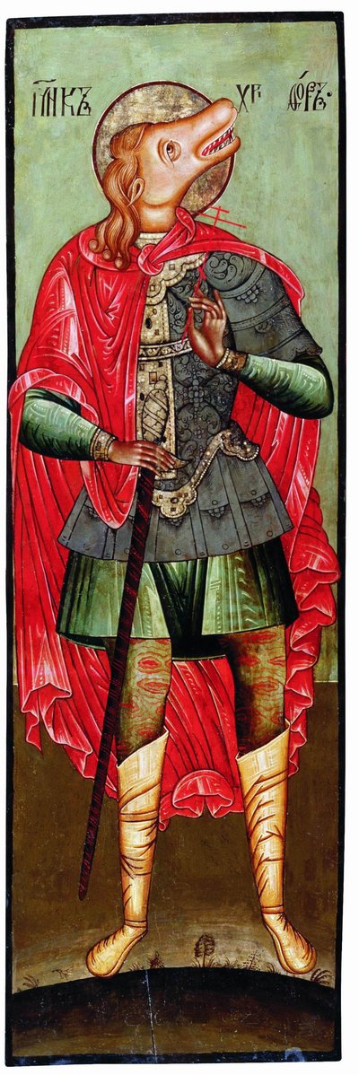 San Cristoforo come Cinocefalo da Anonymous Russian icon painter