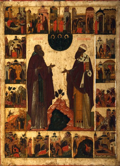 San Cirillo del Lago Bianco e San Cirillo di Alessandria, seconda metà del XVI sec. da Anonymous Russian icon painter