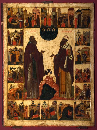 San Cirillo del Lago Bianco e San Cirillo di Alessandria da Anonymous Russian icon painter
