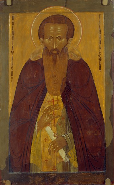 San Dionigi Glushitsky 1363-1437, 17° secolo da Anonymous Russian icon painter