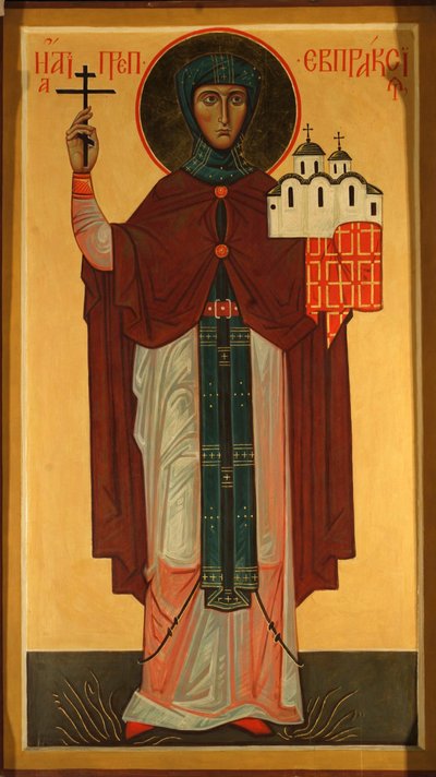 Santa Eufrasia, Principessa di Pskov da Anonymous Russian icon painter