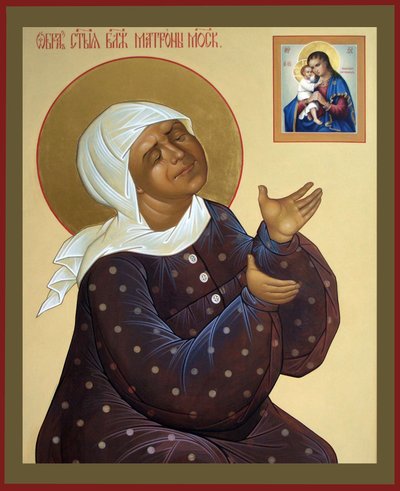 Santa Matrona di Mosca, XX secolo da Anonymous Russian icon painter
