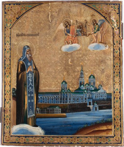 San Nilo del Lago Seliger, 1800 da Anonymous Russian icon painter