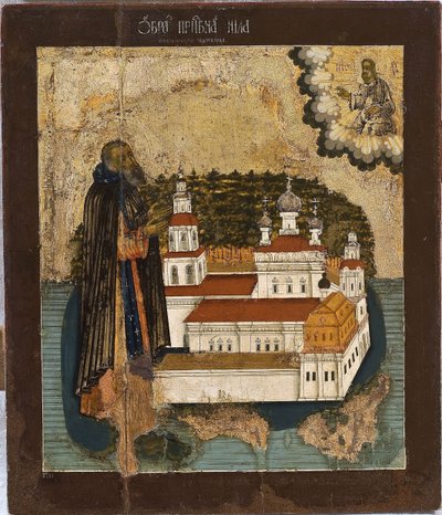 San Nilo del Lago Seliger, XVIII secolo da Anonymous Russian icon painter