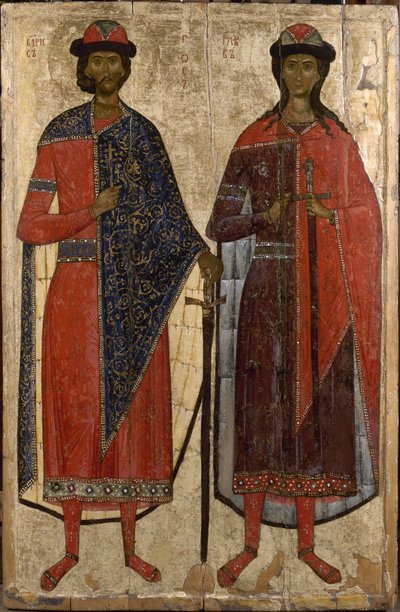 Santi Boris e Gleb, metà del XIV sec. da Anonymous Russian icon painter