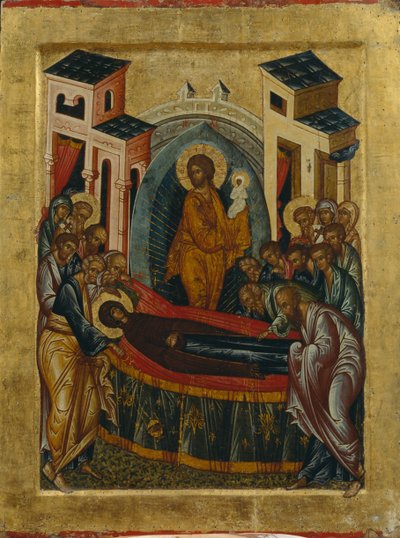 La Dormizione della Vergine, 1497 da Anonymous Russian icon painter