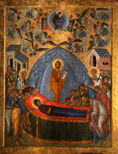 La Dormizione della Vergine, 15° secolo da Anonymous Russian icon painter