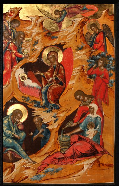 La Natività di Cristo, XVIII secolo da Anonymous Russian icon painter