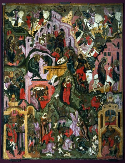 La natività di Cristo, seconda metà del XVII secolo da Anonymous Russian icon painter