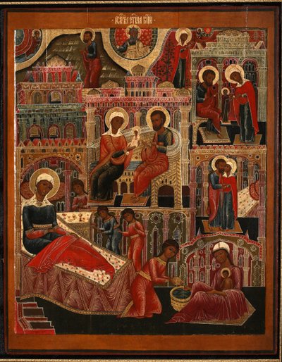 La Natività della Vergine da Anonymous Russian icon painter
