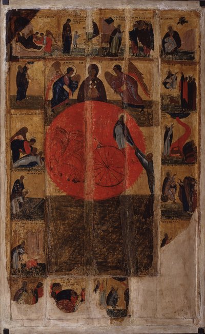 Il profeta Elia con scene della sua vita, fine XIV secolo da Anonymous Russian icon painter