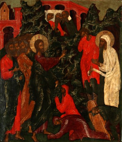 La Resurrezione di Lazzaro da Anonymous Russian icon painter