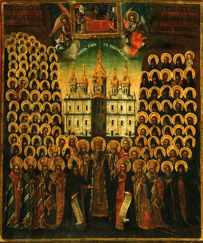 La Sinassi dei Santi delle Grotte di Kiev da Anonymous Russian icon painter