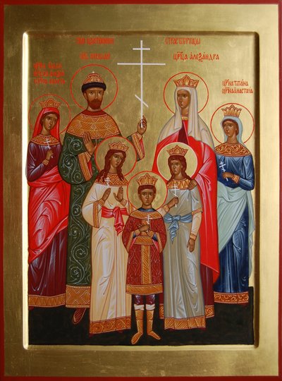La famiglia uccisa dello Zar Nicola II da Anonymous Russian icon painter